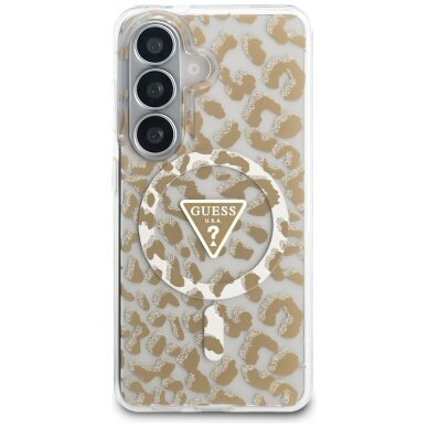 Samsung Galaxy S26 Guess IML Leopard Print Triangle MagSafe dėklas – rudas 2 Samsung Galaxy S26 Guess IML Leopard Print Triangle MagSafe dėklas – rudas 2