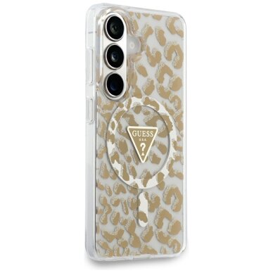 Samsung Galaxy S26 Guess IML Leopard Print Triangle MagSafe dėklas – rudas 3 Samsung Galaxy S26 Guess IML Leopard Print Triangle MagSafe dėklas – rudas 3