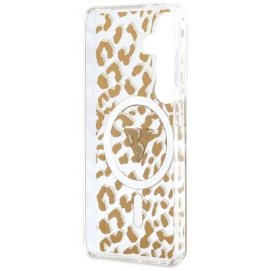 Samsung Galaxy S26 Guess IML Leopard Print Triangle MagSafe dėklas – rudas 6 Samsung Galaxy S26 Guess IML Leopard Print Triangle MagSafe dėklas – rudas 6