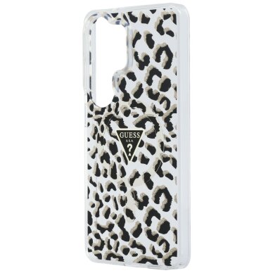 Samsung Galaxy S26 Ultra Guess IML Leopard Print Triangle MagSafe dėklas – juodas 5