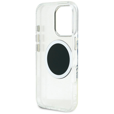 iPhone 16 Pro Max Guess IML Metal Colored Circle Classic Logo MagSafe dėklas - juodas 6