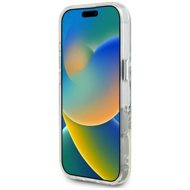 iPhone 16 Pro Max Guess IML Metal Colored Circle Classic Logo MagSafe dėklas - rožinis 4