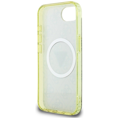 iPhone 16e – Guess IML Metal Glitter 4G Circle Triangle MagSafe dėklas - Rudas 6