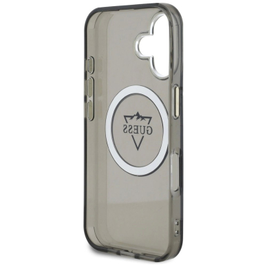 Guess IML Metal Mountain Logo MagSafe Dėklas skirtas iPhone 16 - Juodas 6