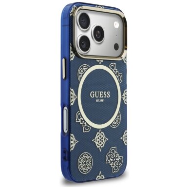 iPhone 17 Pro Guess IML Peony Dot MagSafe dėklas – mėlynas 3 iPhone 17 Pro Guess IML Peony Dot MagSafe dėklas – mėlynas 3