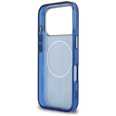 iPhone 17 Pro Guess IML Peony Dot MagSafe dėklas – mėlynas 6