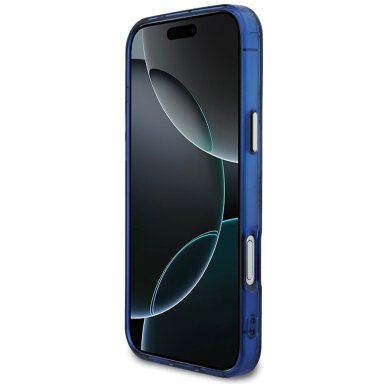 iPhone 17 Pro Max Guess IML Peony Dot MagSafe dėklas – mėlynas 4