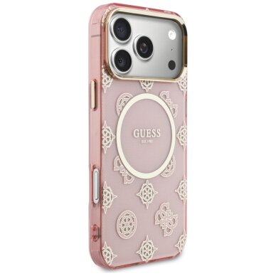 iPhone 17 Pro Max Guess IML Peony Dot MagSafe dėklas – rožinis 3 iPhone 17 Pro Max Guess IML Peony Dot MagSafe dėklas – rožinis 3