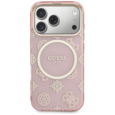 iPhone 17 Pro Guess IML Peony Dot MagSafe dėklas – rožinis 2 iPhone 17 Pro Guess IML Peony Dot MagSafe dėklas – rožinis 2