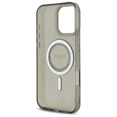 iPhone 16 Pro Max – Guess IML Rhinestones MagSafe dėklas - Juodas 6