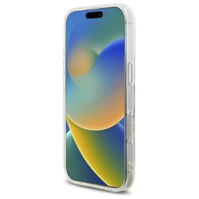 iPhone 16 Pro Max Guess IML Rhinestones MagSafe dėklas – baltas 4