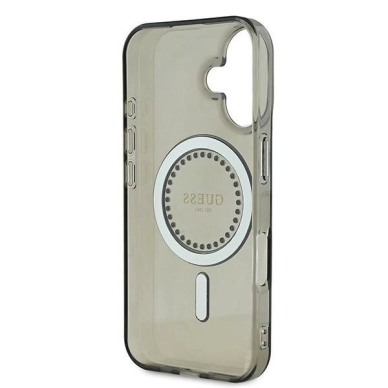 iPhone 16 Plus – Guess IML Rhinestones MagSafe dėklas - Juodas 6