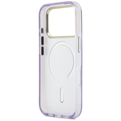 iPhone 17 Pro Max Guess IML Shell Script Metal MagSafe dėklas – violetinis 6 iPhone 17 Pro Max Guess IML Shell Script Metal MagSafe dėklas – violetinis 6