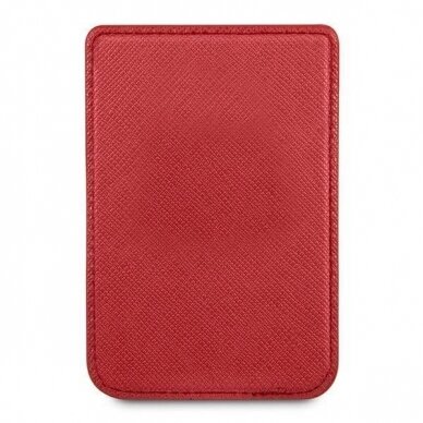 Guess Kortelių dėklas GUWMSSASLRE MagSafe Saffiano raudonas/raudonas 2 Guess Kortelių dėklas GUWMSSASLRE MagSafe Saffiano raudonas/raudonas 2