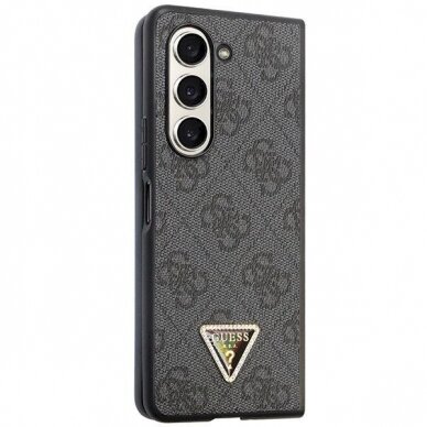 Guess Leather 4G Diamond Triangle Dėklas skirta Samsung Galaxy Z Fold 5 - Juodas 4