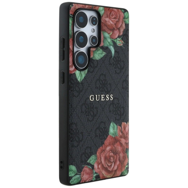 Guess Odinis 4G Flowers Print Metal Classic Logo MagSafe Dėklas skirtas Samsung Galaxy S25 Ultra - Juodas 3 Guess Odinis 4G Flowers Print Metal Classic Logo MagSafe Dėklas skirtas Samsung Galaxy S25 Ultra - Juodas 3