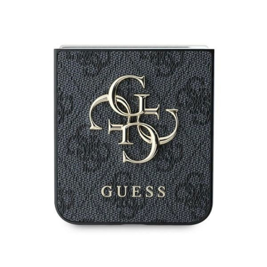 Guess Leather 4G Metal Logo Dėklas Samsung Galaxy Z Flip 6 - juodas 4 Guess Leather 4G Metal Logo Dėklas Samsung Galaxy Z Flip 6 - juodas 4