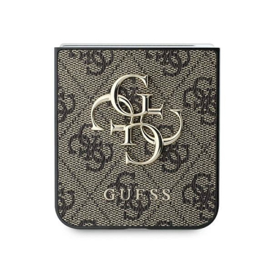 Guess Leather 4G Metal Logo Dėklas Samsung Galaxy Z Flip 6 - rudas 4 Guess Leather 4G Metal Logo Dėklas Samsung Galaxy Z Flip 6 - rudas 4