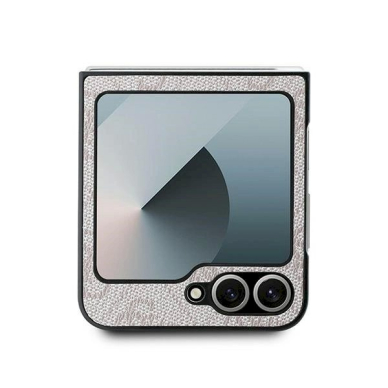 Guess Leather 4G Metal Logo Dėklas Samsung Galaxy Z Flip 6 - rožinis 2 Guess Leather 4G Metal Logo Dėklas Samsung Galaxy Z Flip 6 - rožinis 2