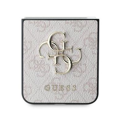 Guess Leather 4G Metal Logo Dėklas Samsung Galaxy Z Flip 6 - rožinis 4 Guess Leather 4G Metal Logo Dėklas Samsung Galaxy Z Flip 6 - rožinis 4