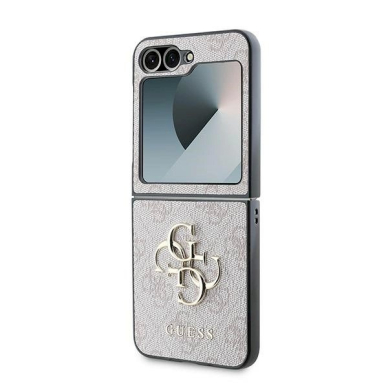 Guess Leather 4G Metal Logo Dėklas Samsung Galaxy Z Flip 6 - rožinis 5 Guess Leather 4G Metal Logo Dėklas Samsung Galaxy Z Flip 6 - rožinis 5