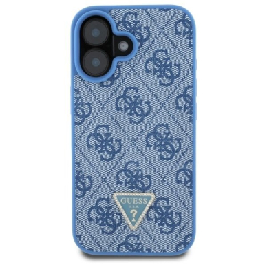 iPhone 16 – Guess Leather Metal Logo Strass Crossbody dėklas - Mėlynas 2