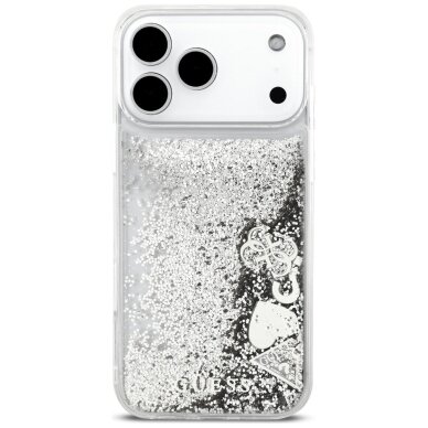 iPhone 17 Pro Max Guess Liquid Glitter Charms dėklas – sidabrinis 2 iPhone 17 Pro Max Guess Liquid Glitter Charms dėklas – sidabrinis 2