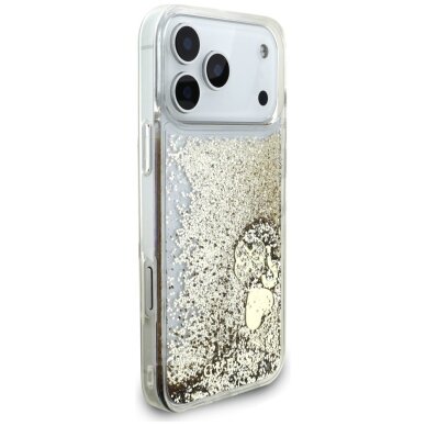 iPhone 17 Pro Max Guess Liquid Glitter 4 Charms dėklas – auksinis 3