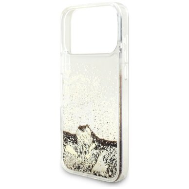iPhone 17 Pro Max Guess Liquid Glitter 4 Charms dėklas – auksinis 5