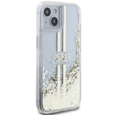 Originalus Guess dėklas Liquid Glitter Auksinis StripesiPhone 15 Plus / 14 Plus - transparent 3 Originalus Guess dėklas Liquid Glitter Auksinis StripesiPhone 15 Plus / 14 Plus - transparent 3