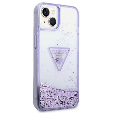 Guess Liquid Glitter Palm Collection Dėklas skirtas iPhone 14 Plus 6.7&quot; - Violetinis 3