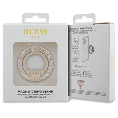 Dėklas Guess MagSafe Ring stand GUMRSALDGD Auksinis/Auksinis Rhinestone 3 Dėklas Guess MagSafe Ring stand GUMRSALDGD Auksinis/Auksinis Rhinestone 3