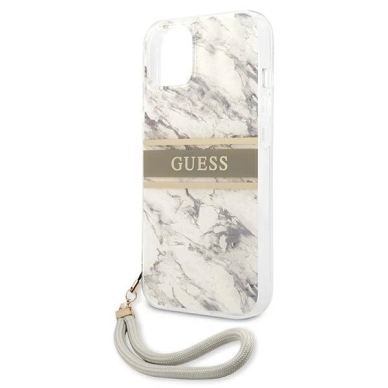 Guess Marble Strap Collection dėklas iPhone 13 mini 5.4" - pilkas 5