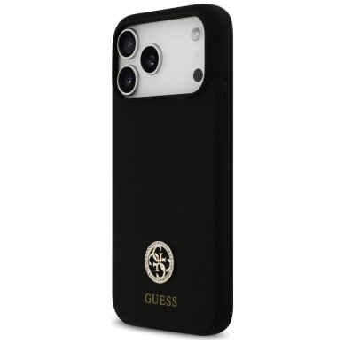 iPhone 17 Pro Max Guess Metal Outline MagSafe dėklas – auksinis 1