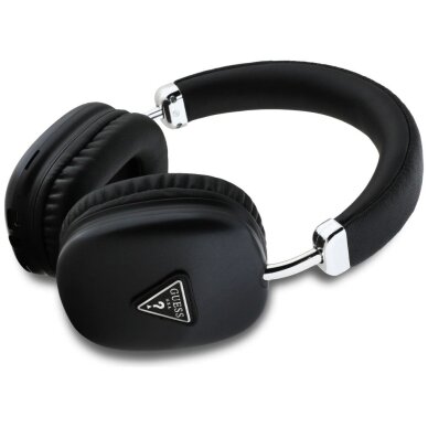 Belaidės ausinės Guess Metallic Triangle Logo Over-Ear – juodos 1 Belaidės ausinės Guess Metallic Triangle Logo Over-Ear – juodos 1