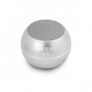 Guess GUWSALGEG Mini nešiojamas garsiakalbis – pilkas 1
