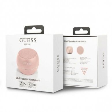 Guess GUWSALGEP Mini nešiojamas garsiakalbis – rožinis 3