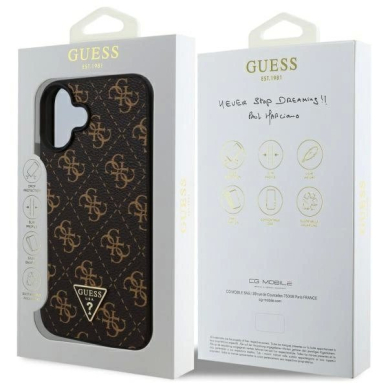 iPhone 16 Plus – Guess New 4G Triangle dėklas - Juodas 7