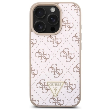 iPhone 16 Pro Max – Guess New 4G Triangle dėklas - Baltas 2