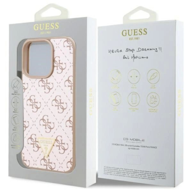 iPhone 16 Pro Max – Guess New 4G Triangle dėklas - Baltas 7