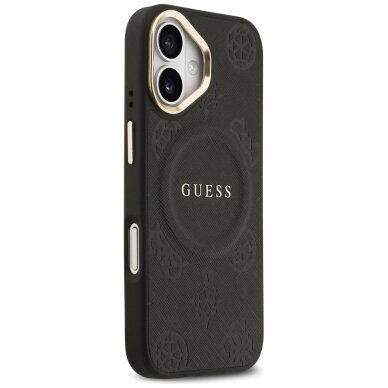 iPhone 17 Guess Peony Hot Stamp dėklas su MagSafe – juodas 3