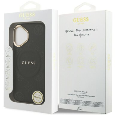 iPhone 17 Guess Peony Hot Stamp dėklas su MagSafe – juodas 7