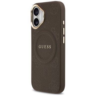iPhone 17 Guess Peony Hot Stamp MagSafe dėklas – rudas 1 iPhone 17 Guess Peony Hot Stamp MagSafe dėklas – rudas 1