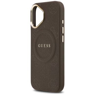 iPhone 17 Guess Peony Hot Stamp MagSafe dėklas – rudas 5