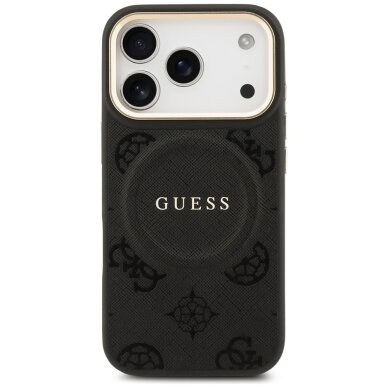 iPhone 17 Pro Guess Peony Hot Stamp dėklas su MagSafe – juodas 2