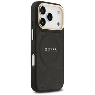 iPhone 17 Pro Guess Peony Hot Stamp dėklas su MagSafe – juodas 3