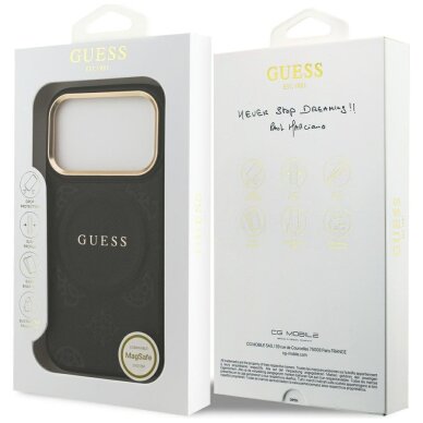 iPhone 17 Pro Guess Peony Hot Stamp dėklas su MagSafe – juodas 7