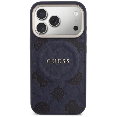 iPhone 17 Pro Max Guess Peony Hot Stamp MagSafe dėklas – mėlynas 2 iPhone 17 Pro Max Guess Peony Hot Stamp MagSafe dėklas – mėlynas 2