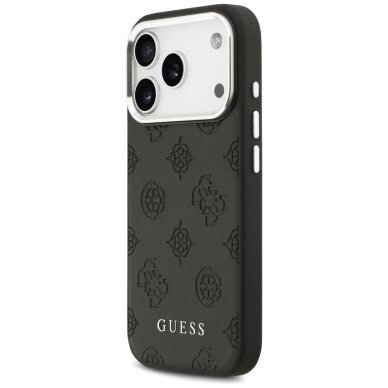 iPhone 17 Pro Guess Peony Hot Stamp Script MagSafe dėklas – juodas 1