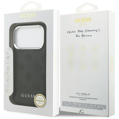 iPhone 17 Pro Guess Peony Hot Stamp Script MagSafe dėklas – juodas 7